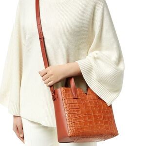Vince signature crocodile leather bag
